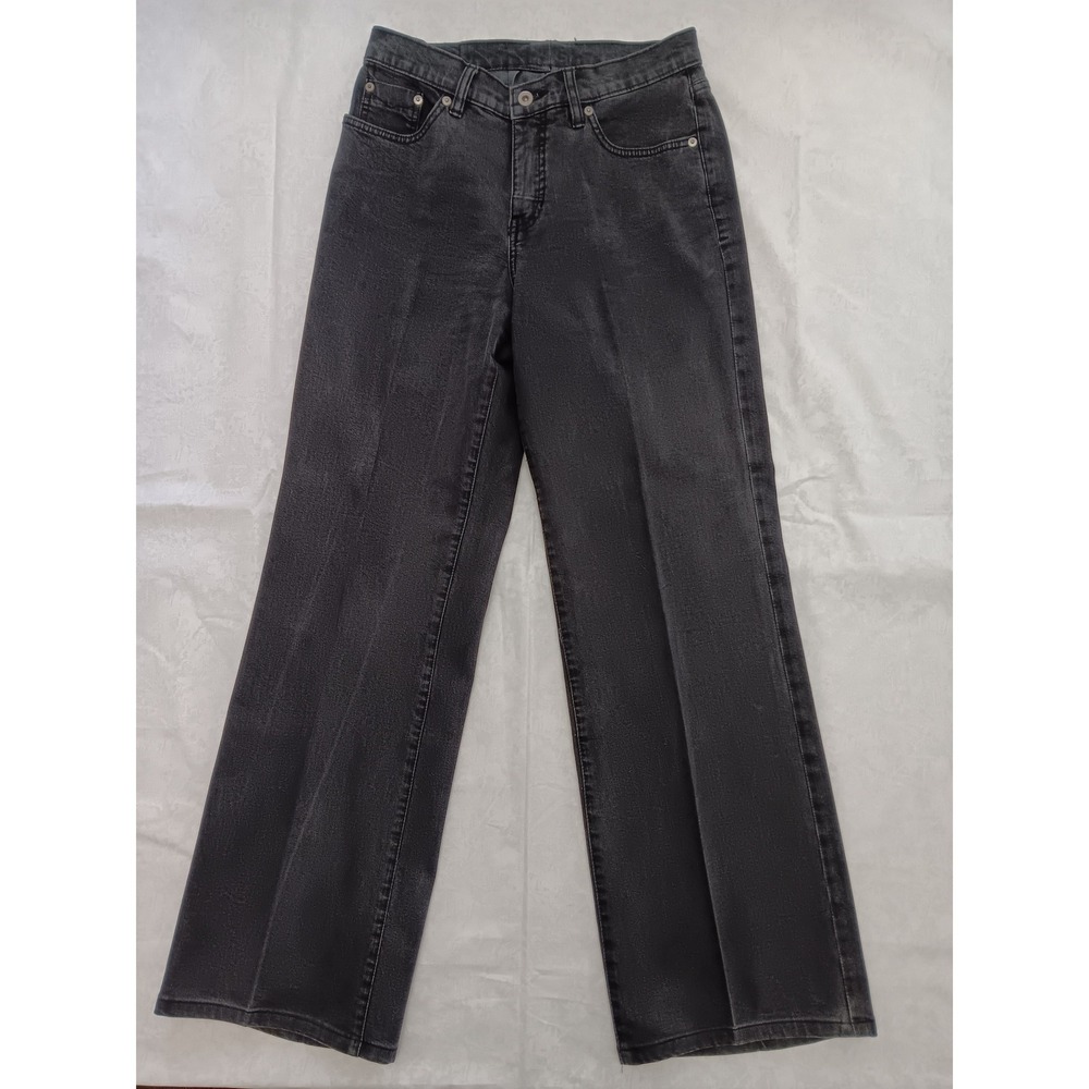 Jag Jeans Womens Wide Leg Denimβ Pants Faded Black Mid Rise Size 29x31 5-Pocket